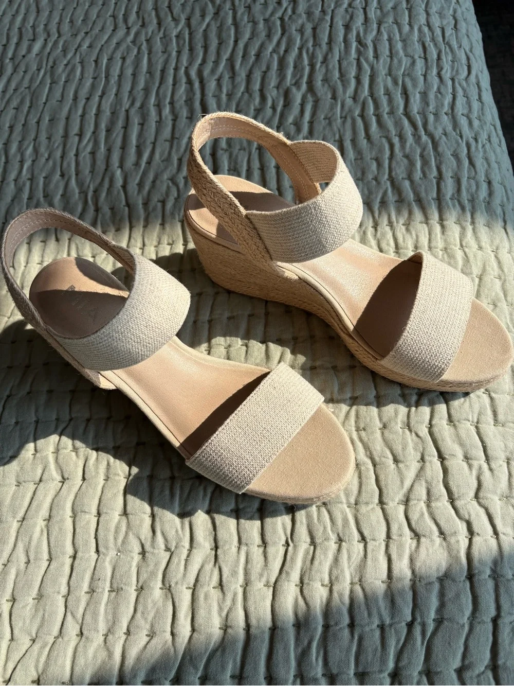 MIA Beige Espadrille Wedge Sandals - Women's Neutral Wedge size 10. NWOTs